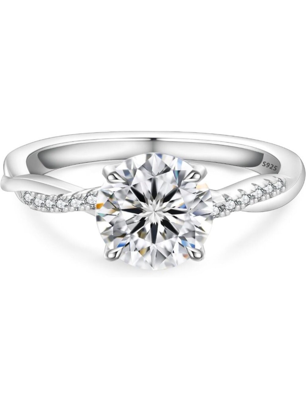 Stunning Moissanite Ring for Women | Anniversary Bridal Promise Gift